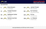 Sportskeeda's NFL Mock Draft Simulator for the Los Angeles Chargers